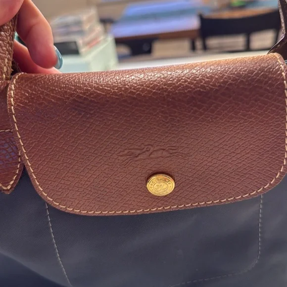 Longchamp Blue/Gray small tote - Picture 6 of 15